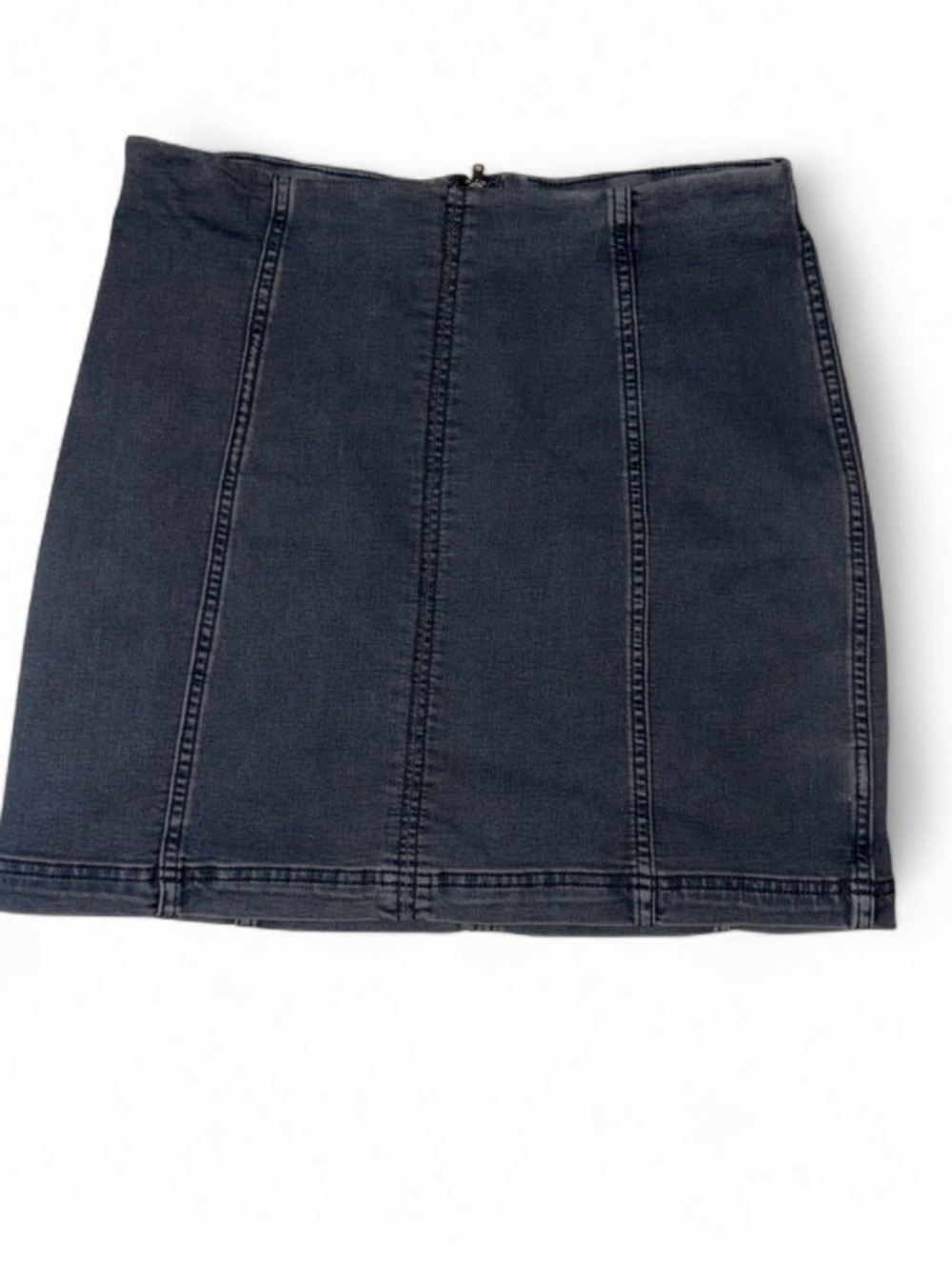 Free People Black Panel-Stitch Mini Skirt